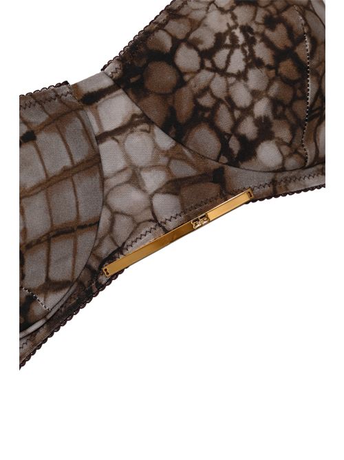 Reggiseno in cady e tulle con stampa alligatore Elisabetta Franchi | RG00761E2644